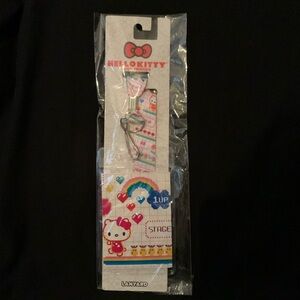 Hello Kitty and Friends pixel video game style lanyard and card holder NWT